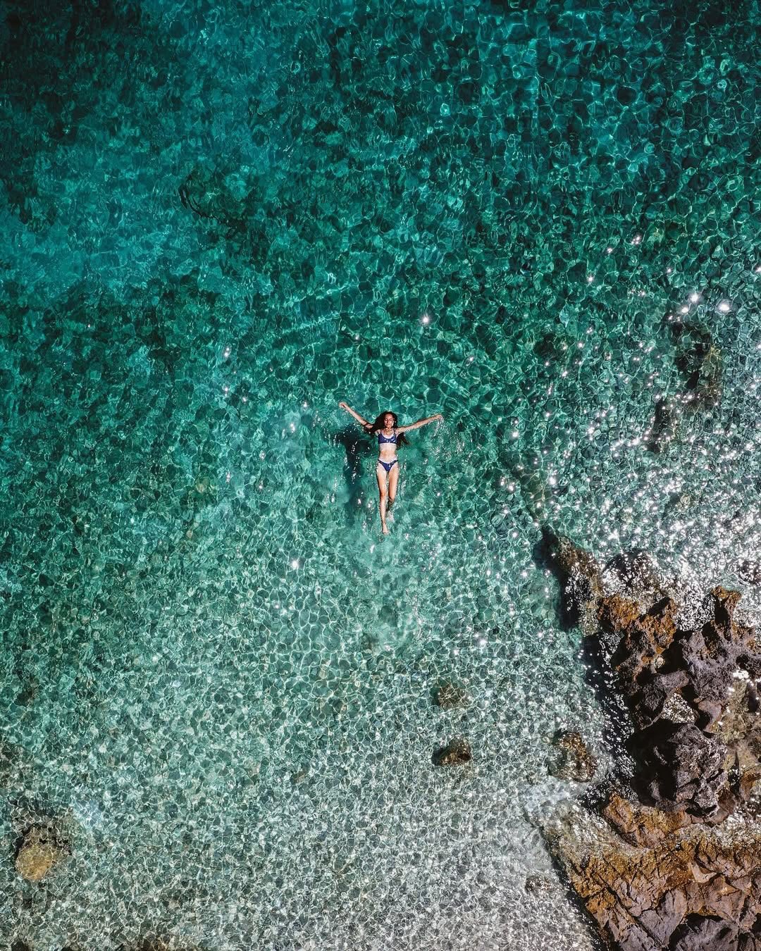 Crystal-clear turquoise water at Karaburun Peninsula